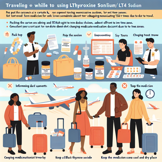 Consejos para viajar mientras usas L-Thyroxine Sodium/Levothyroxine Sodium (LT4 sodium)